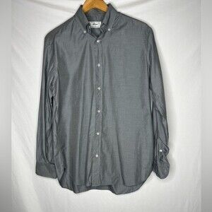 Brioni For Neaiman Marcus Dress Shirt Color Gray 100% Cotton Size 15R